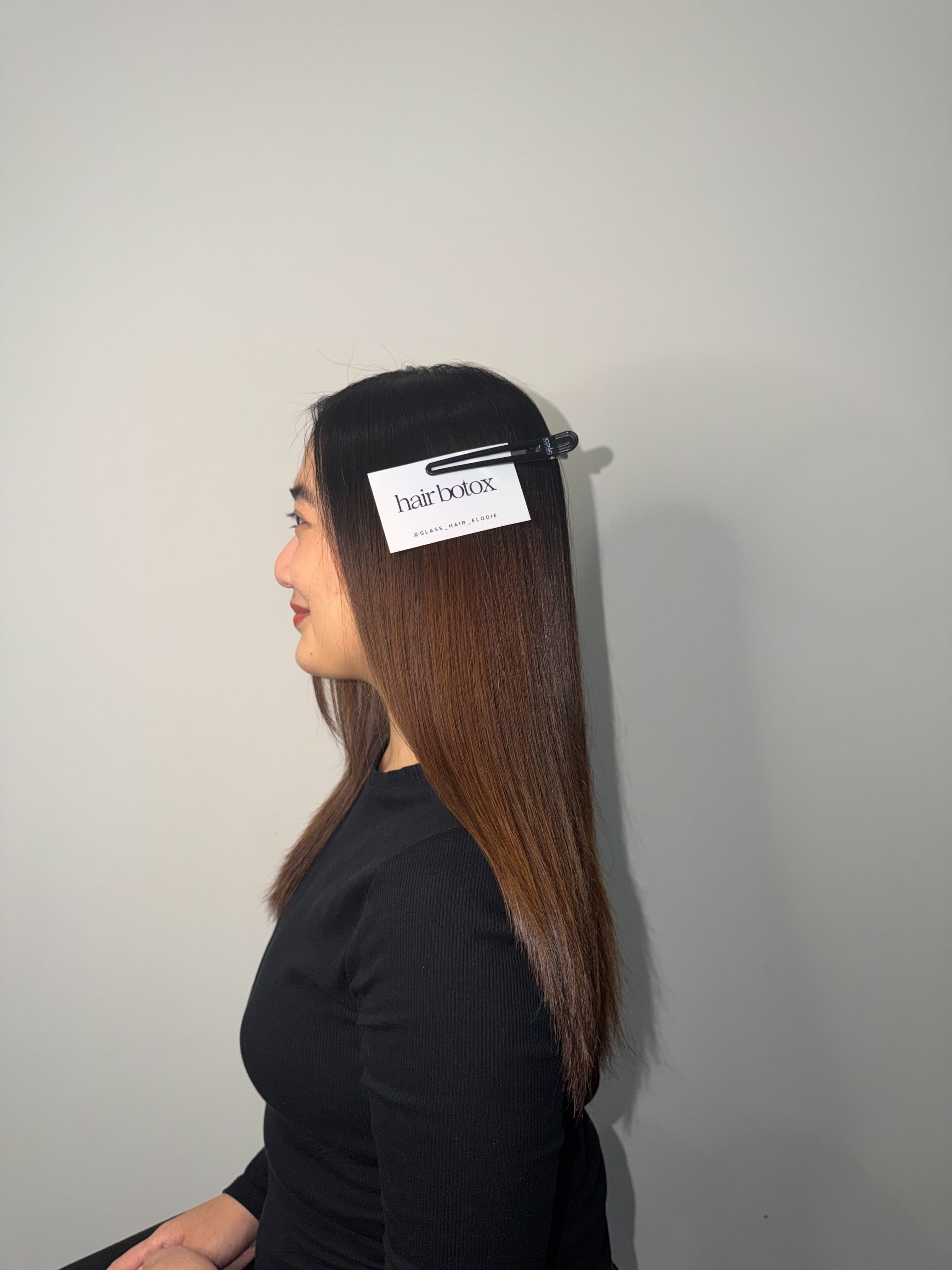 Hair botox result